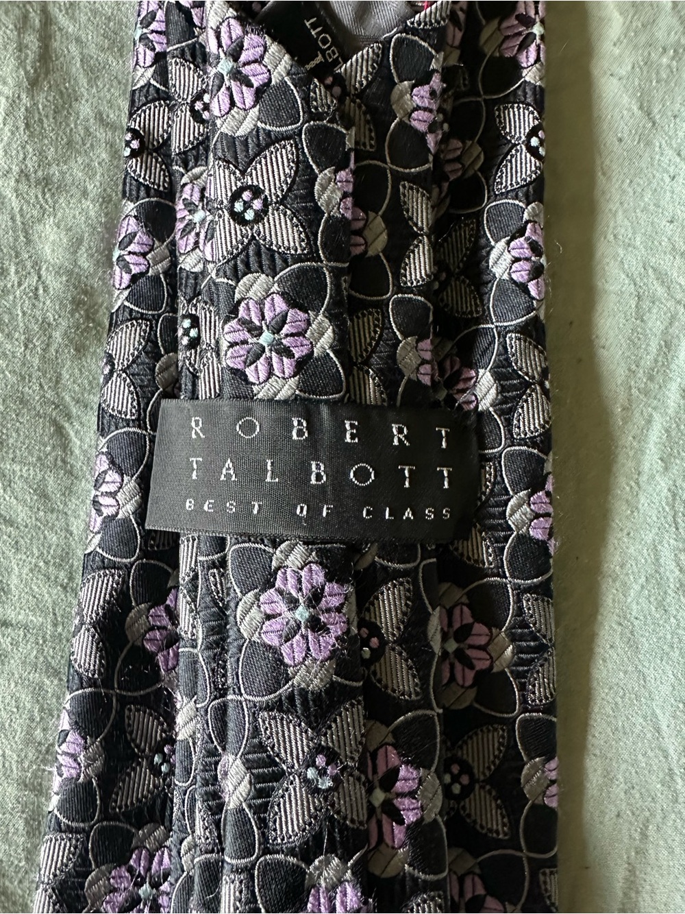Robert Talbott Tie Best of Class Nordstrom Purple Grey Black Silk Necktie NWT**